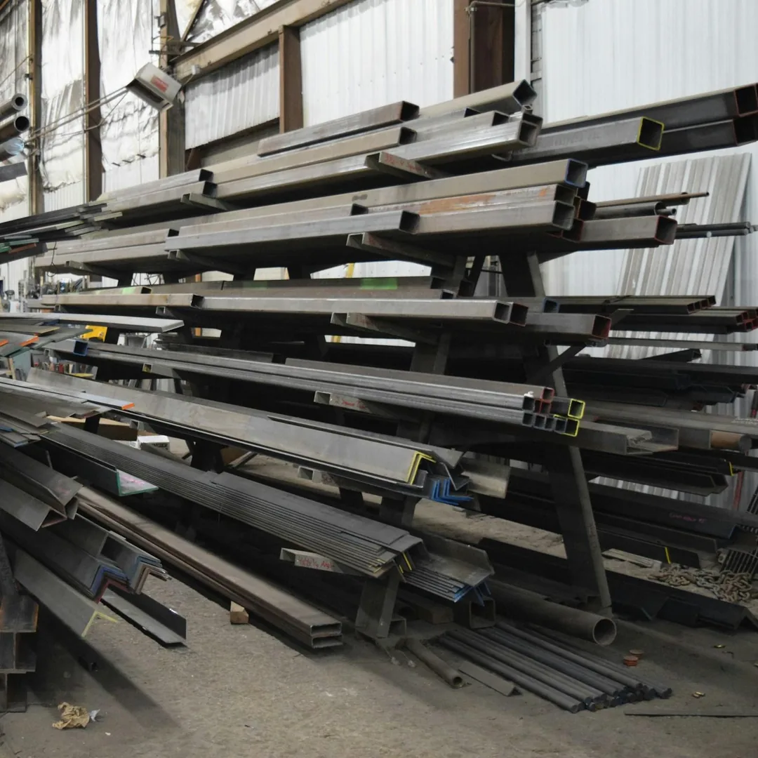 Steel scrap metal ready for recycling